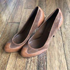 Lauren leather and suede heels Sz 6.5